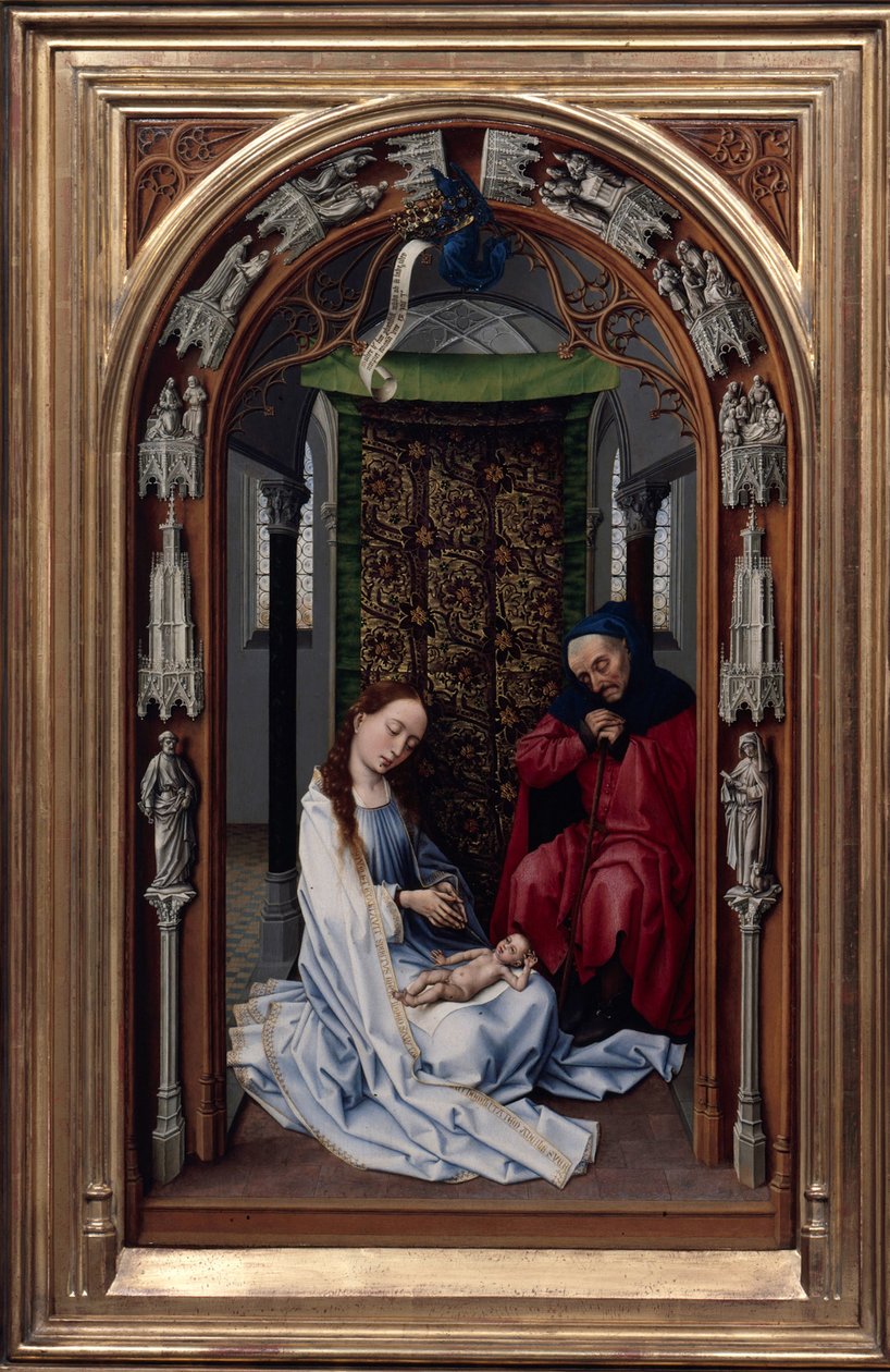 Miraflores Boldogasszony oltára, bal oldali tábla, c. 1440 alkotó: Rogier van der Weyden