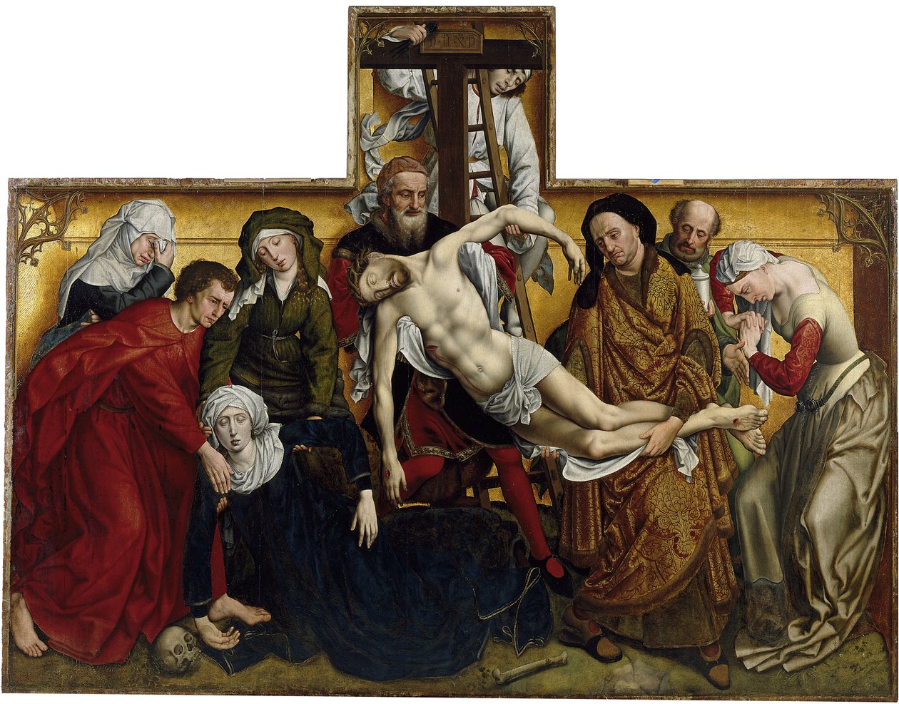 A keresztről való leszállás, 1435 körül alkotó: Rogier van der Weyden