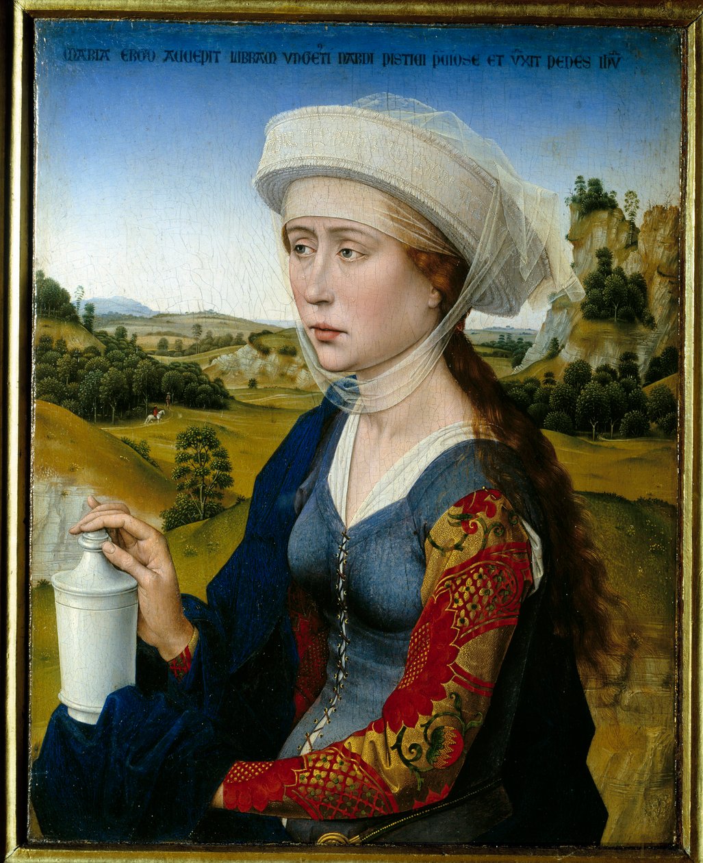 A Braque család triptichonja: „” Sainte Marie Madeleine ábrázolása”” Rogier (Roger) Van der Weyden jobb oldali táblája (1399/1400-1464) XV. alkotó: Rogier van der Weyden