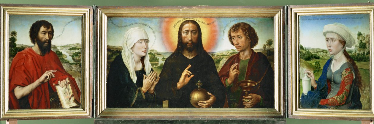 A Braque család 1452 előtt festett triptichonja ... alkotó: Rogier van der Weyden