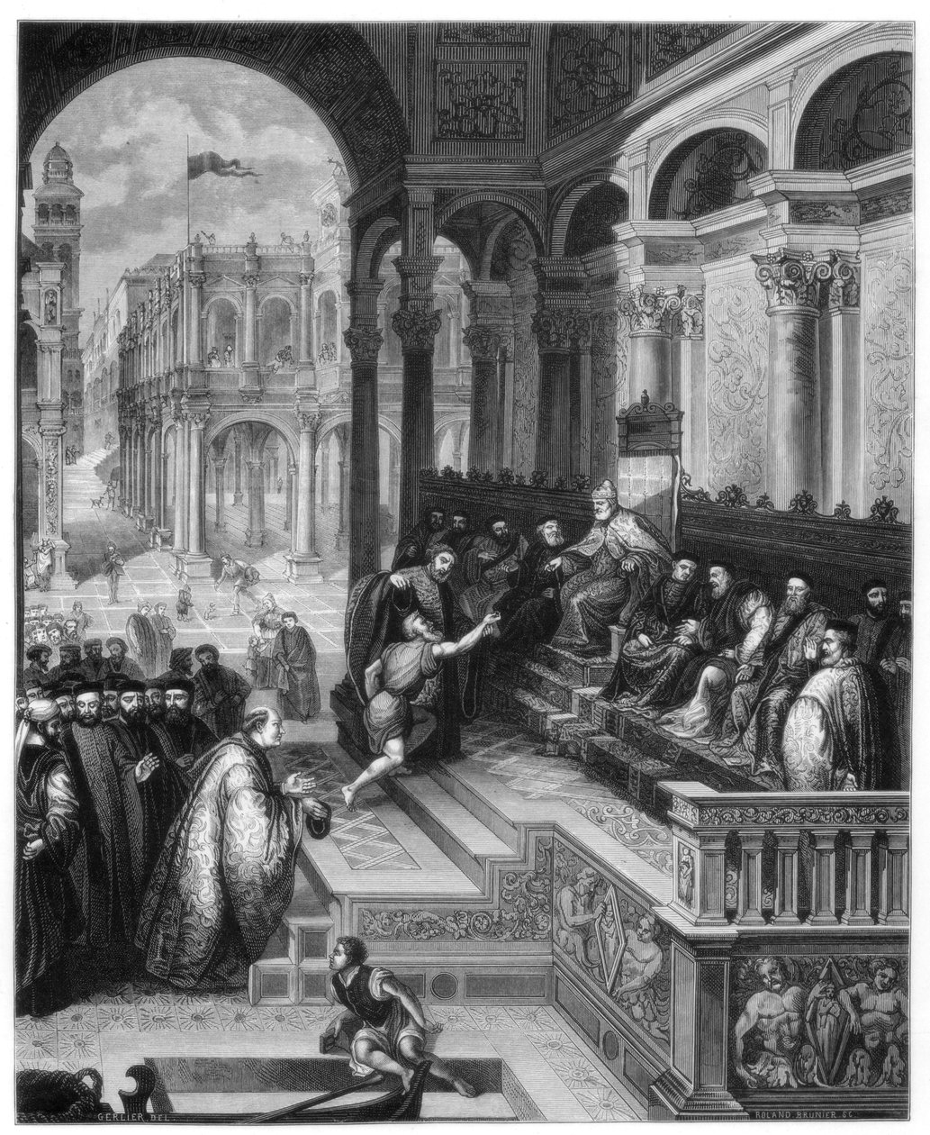 A Gyűrű bemutatása, 1534 1870 alkotó: Roland Brunier