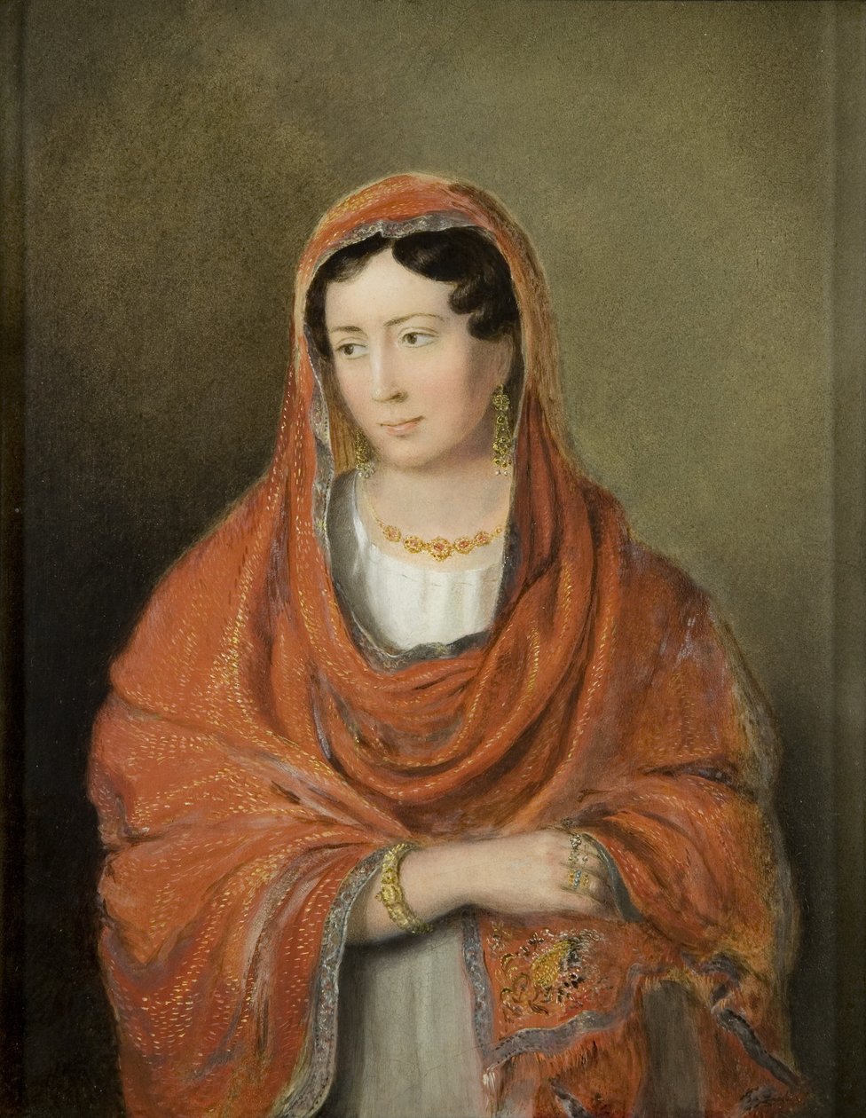 Egy hölgy portréja, 1820 körül (olaj, malomdeszka) alkotó: Rolinda Sharples