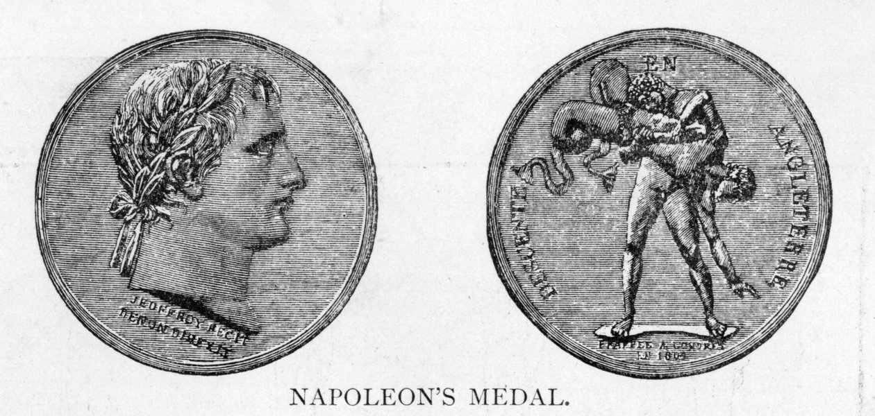 Napóleon 1804-es sikeres angliai invázió előkészítéseként rendelt kitüntetés alkotó: Romain Vincent Jeuffroy
