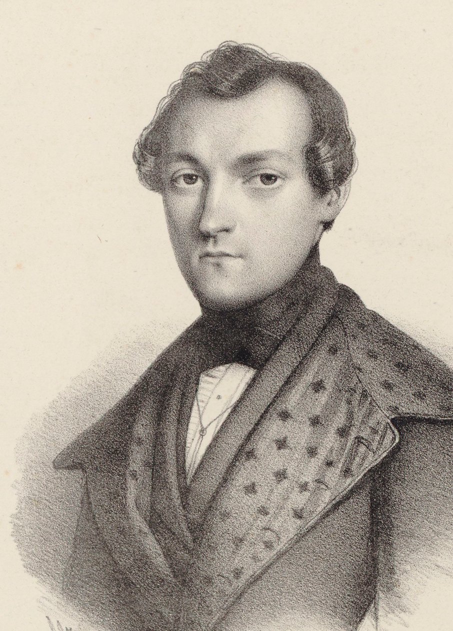 Antoine de Kontski zongoraművész és zeneszerző portréja 1817-1899. alkotó: Romain Cazes