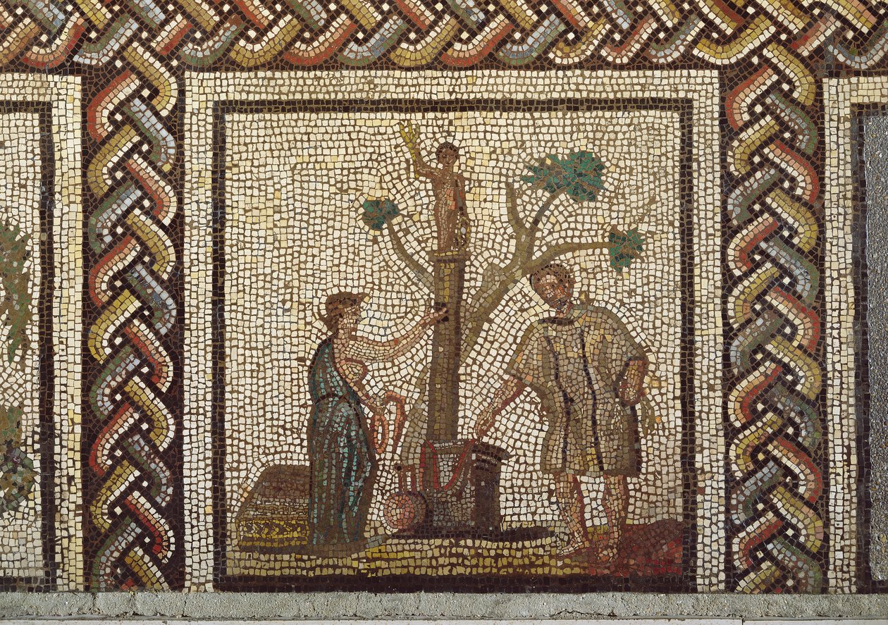 Áldozat Ceresnek, Saint-Romain-en-Galból (mozaik) alkotó: Roman