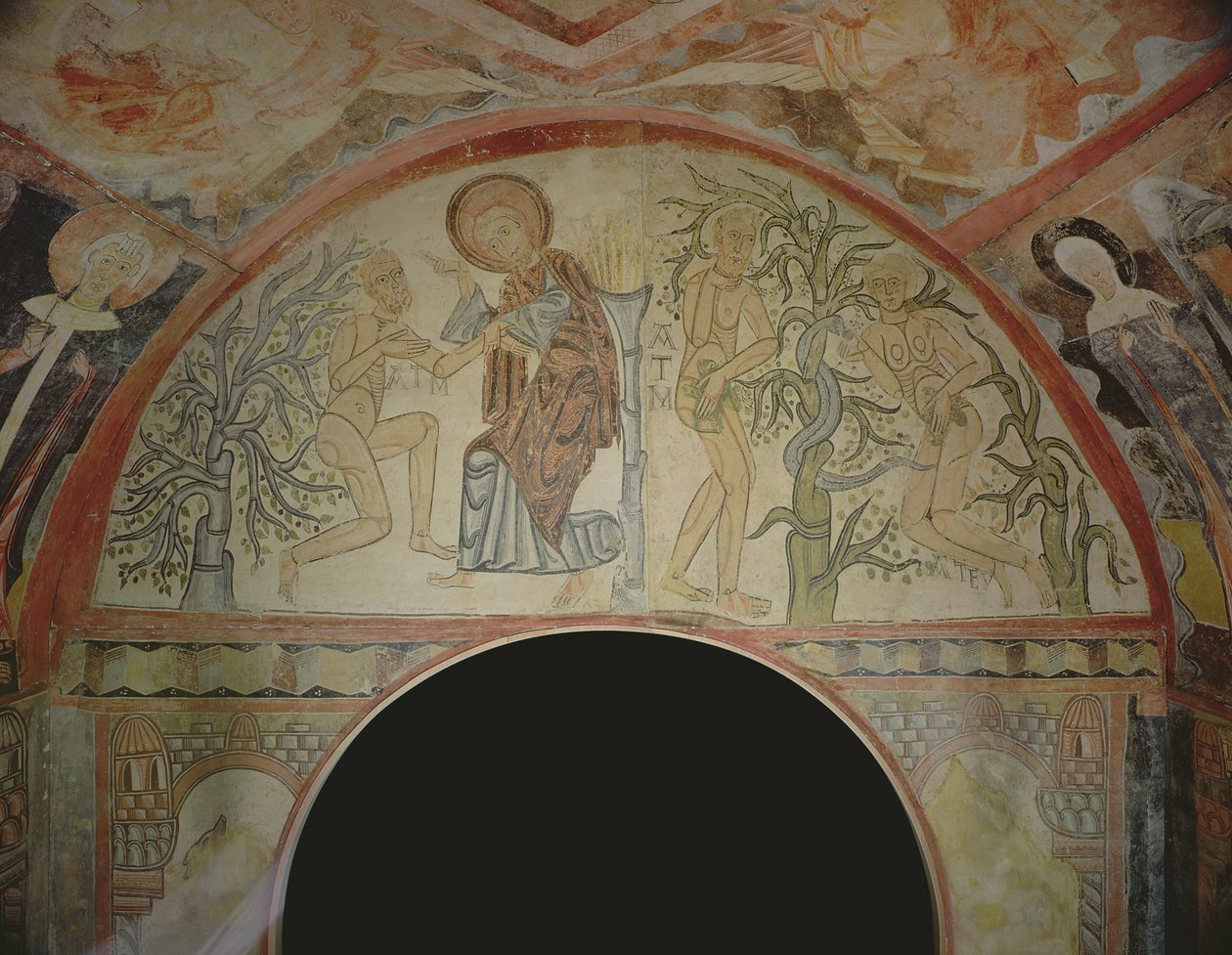 Ádám és Éva egy újjáépített római kápolnából alkotó: Roman