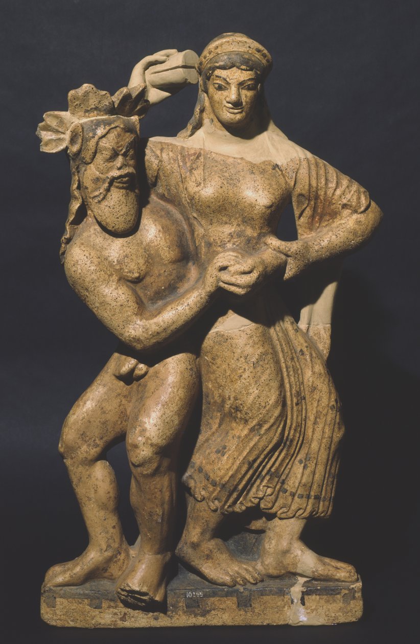 Ménádot és szatírt ábrázoló antefix, Satricum alkotó: Roman