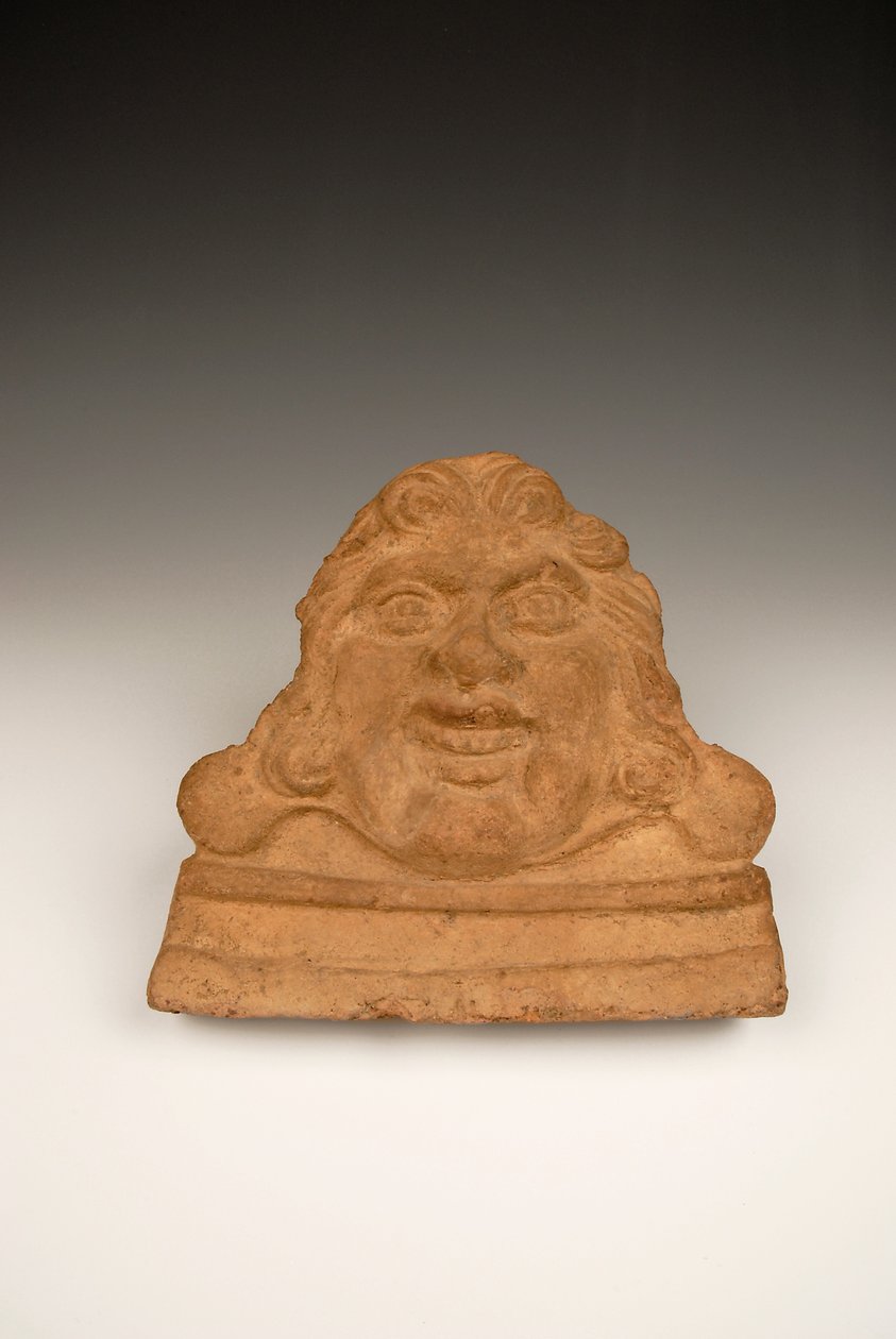 Antefix Gorgon fej formájában, Kr.u. 1-2. század (terrakotta) alkotó: Roman