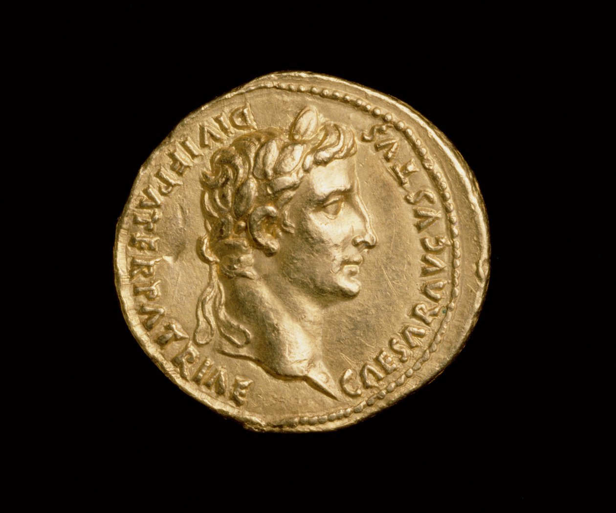 Aureus Augustus császár (Kr. e. 31-14 Kr. u.) Római pénzverde (előlap) (arany) (hátlap lásd 168070) alkotó: Roman