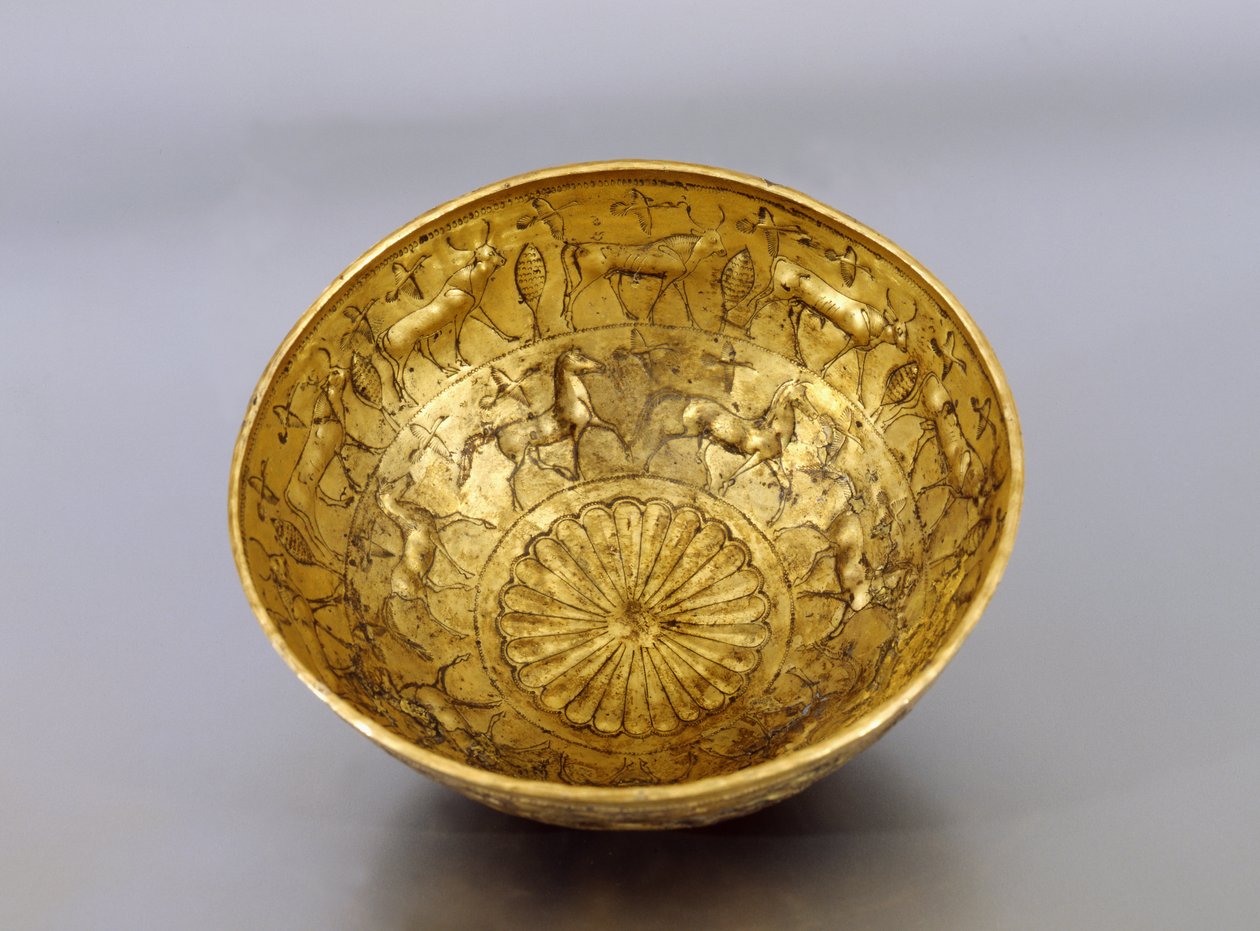 Tál, Bernardini di Palestrina sírjából (arany) alkotó: Roman