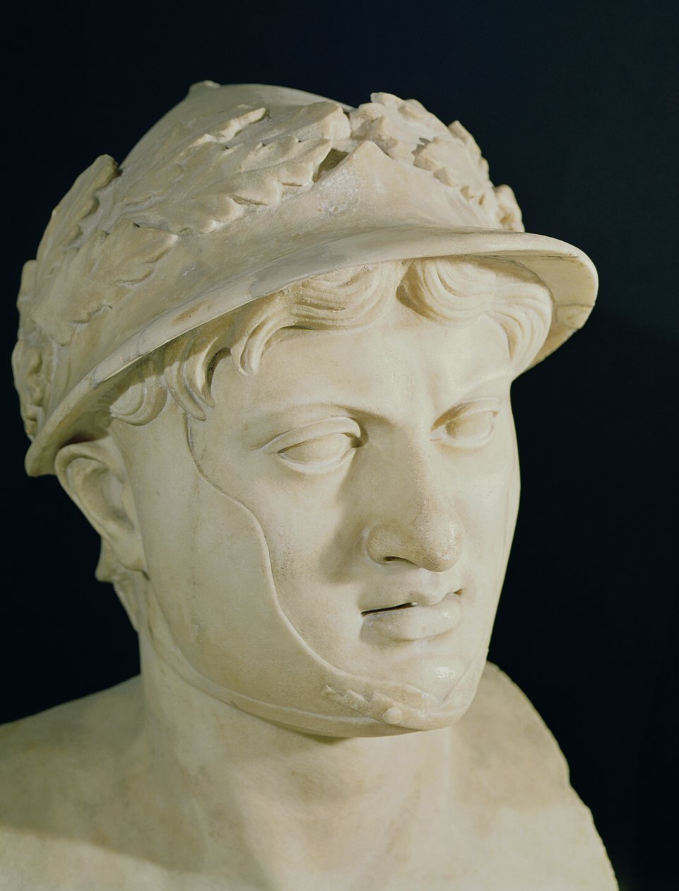 Pyrrhus mellszobra (i.e. 312-272) (márvány) (részlet) alkotó: Roman