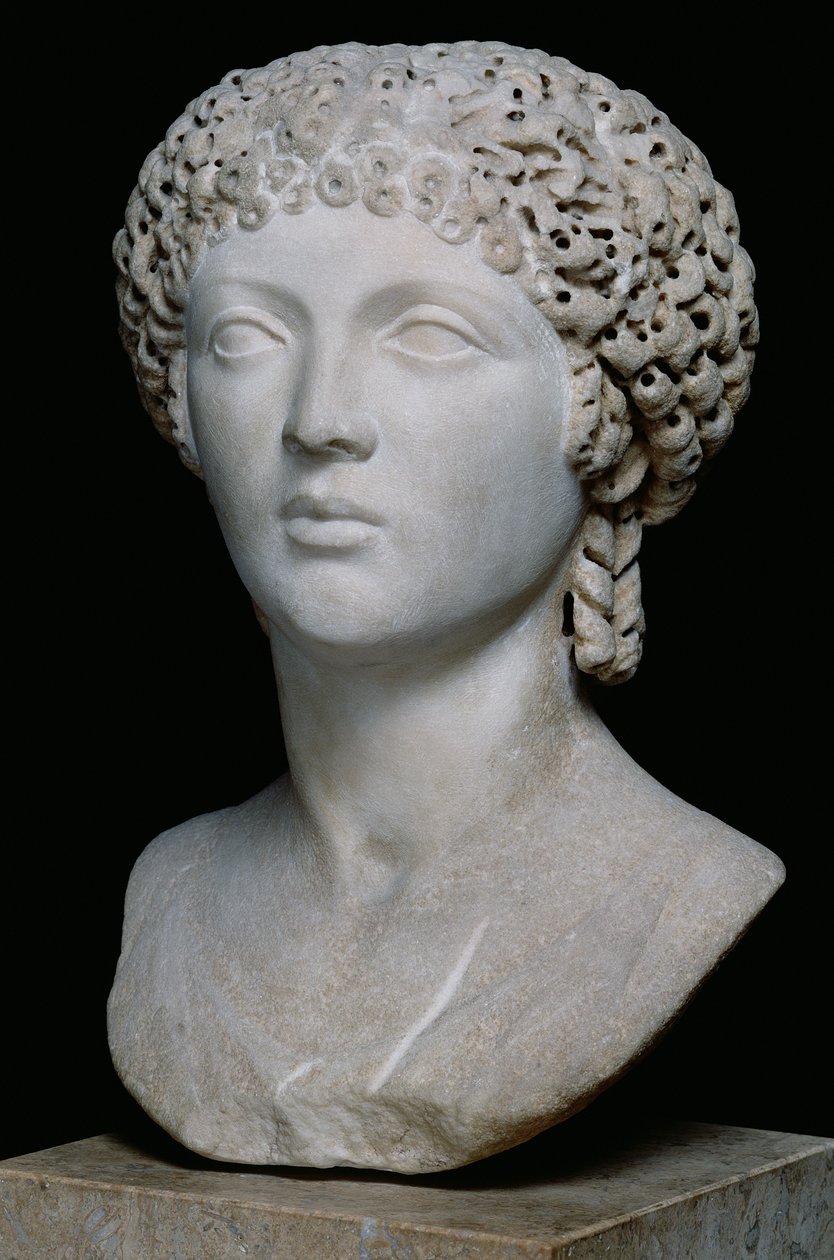 Római nő mellszobra, valószínűleg Poppaea Augusta, Kr. u. 55-60 (márvány) alkotó: Roman