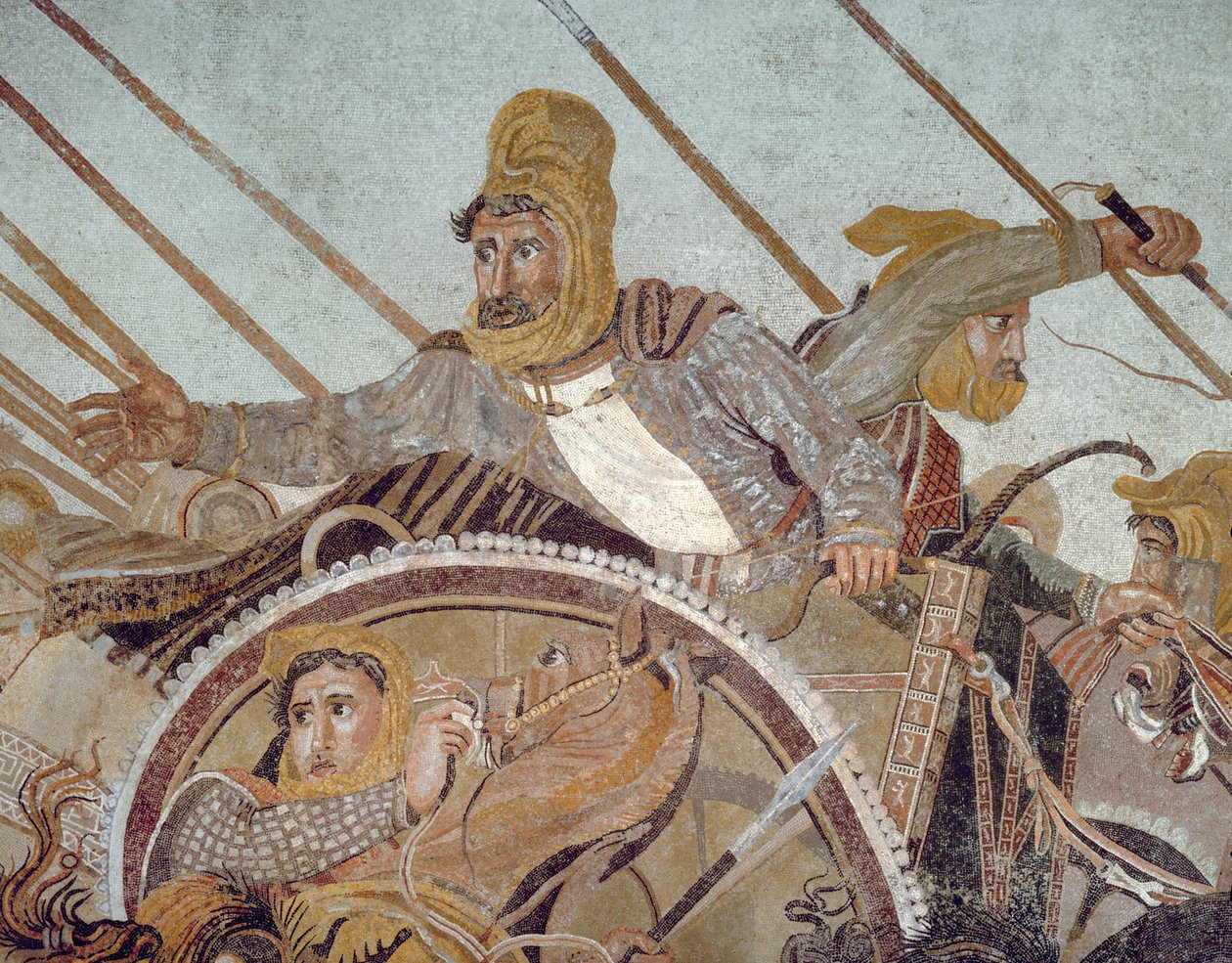III. Dareiosz, az 154003-as mozaikból, A Sándor-mozaik részlete alkotó: Roman