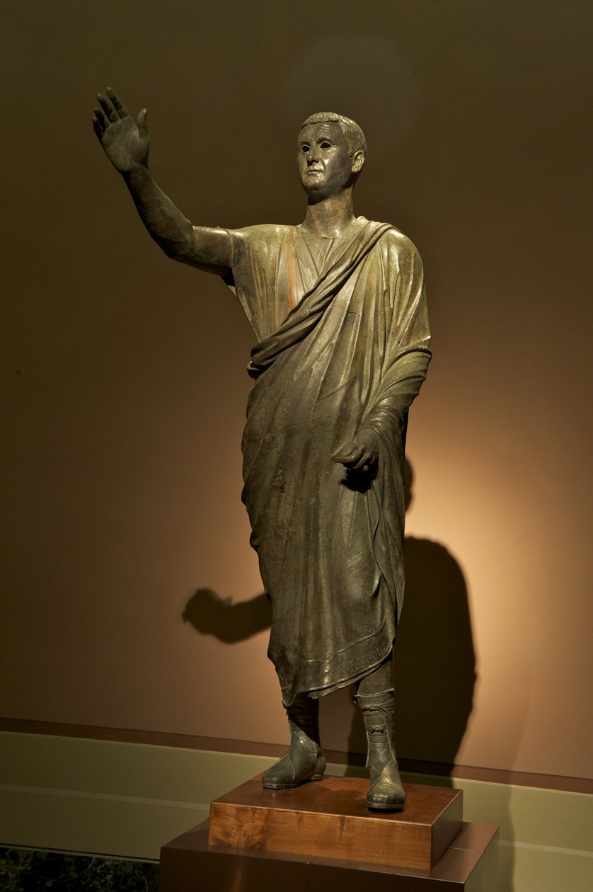 Aule Metele, a szónok etruszk szobra (bronz) alkotó: Roman