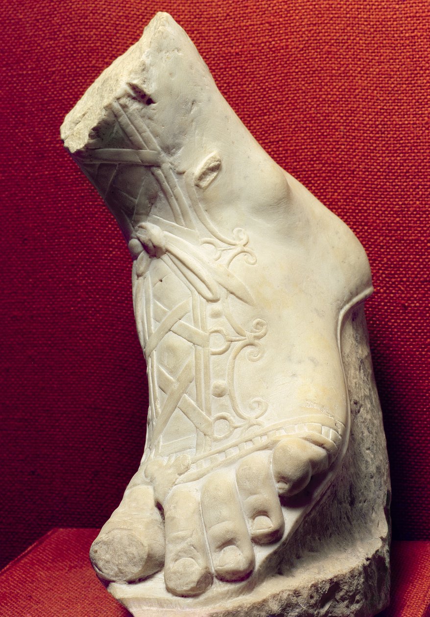 Láb egy szoborból (márvány) alkotó: Roman