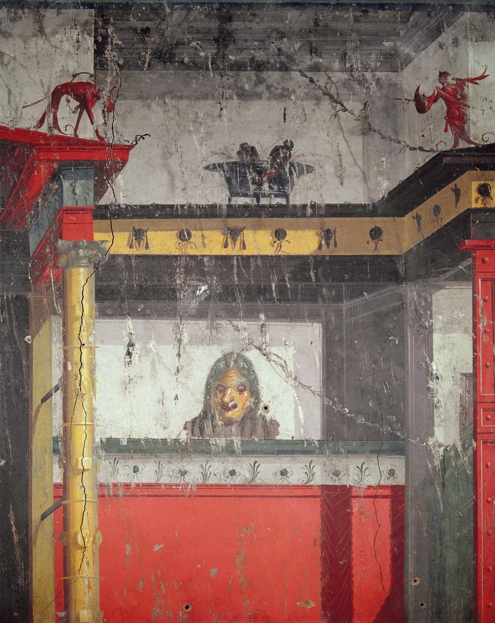 Belső fal illuzionista festéssel, Kr.e. 25 - Kr.u. 25 alkotó: Roman