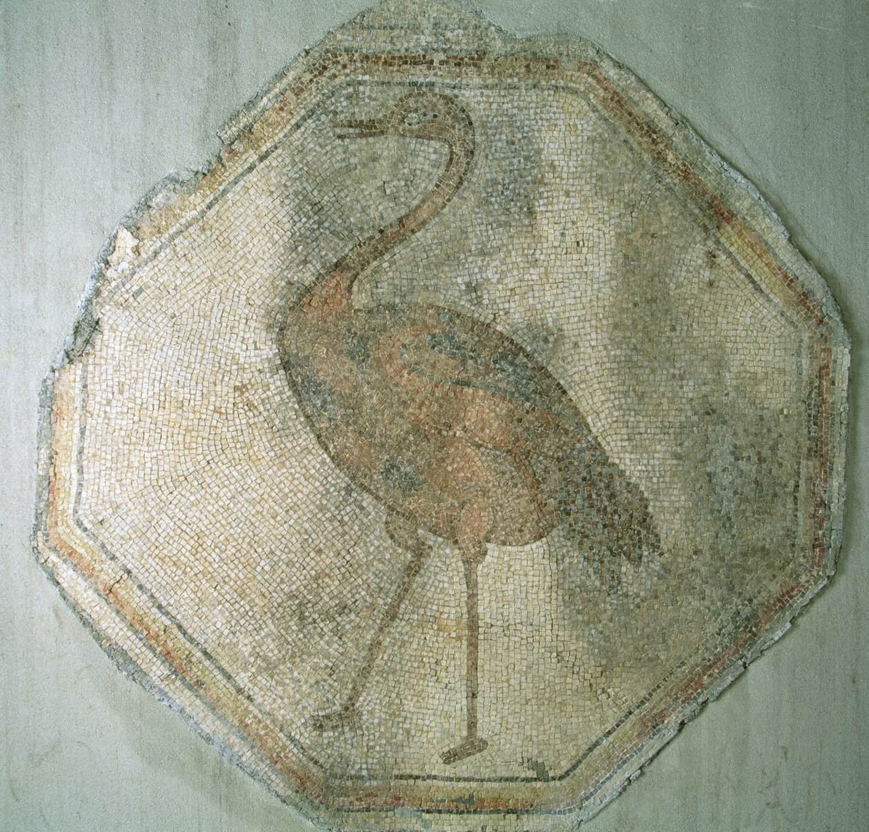 Struccot ábrázoló mozaik Salkimból, Törökországból alkotó: Roman