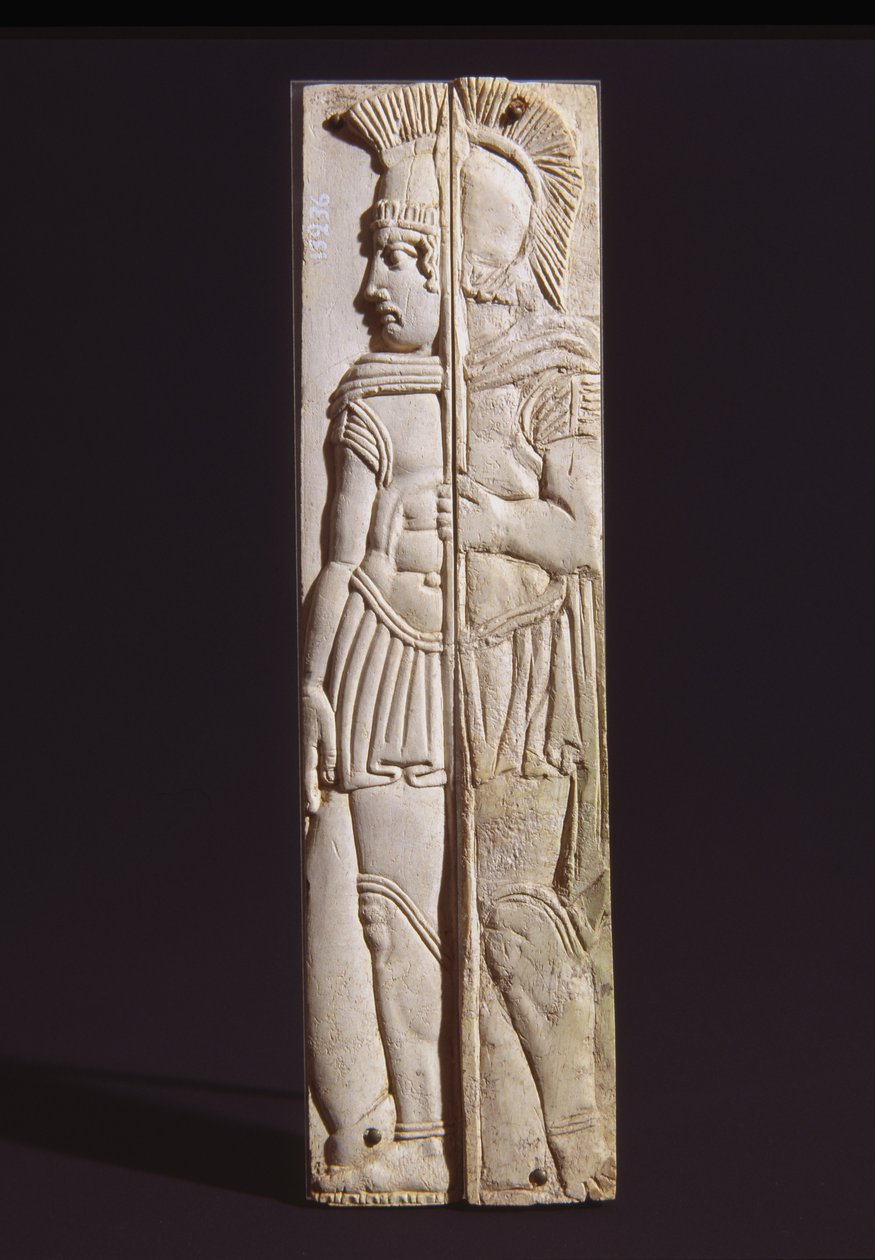 Panel egy domborműves alakokat ábrázoló sorozatból, Palestrina (csont) alkotó: Roman