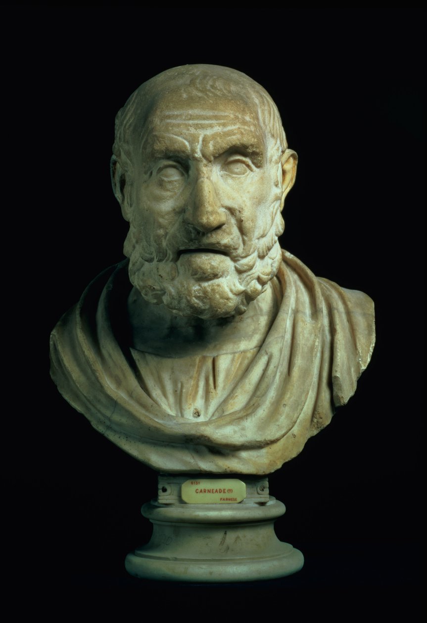 Férfi arcképe mellszobra, másolat egy Kr.e. 4. századi görög eredeti után (márvány) alkotó: Roman