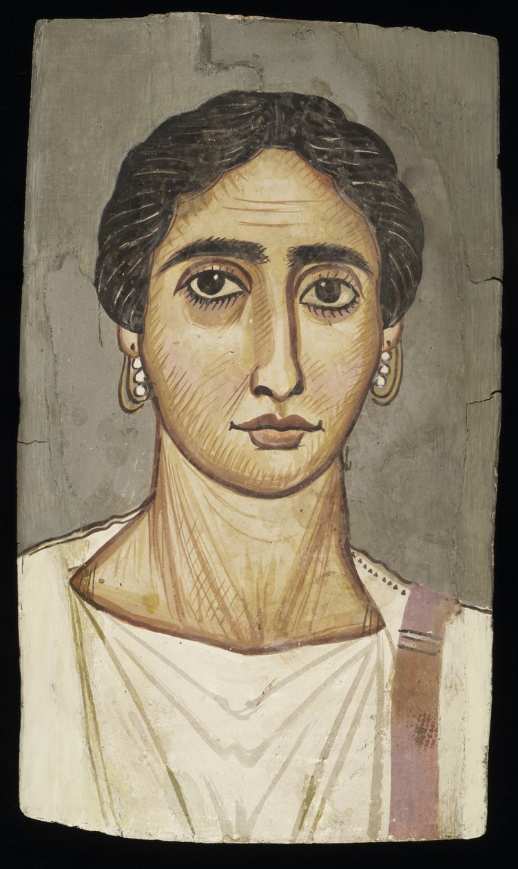 Női portré, Kr.u. 300 körül (tempera fán) alkotó: Roman