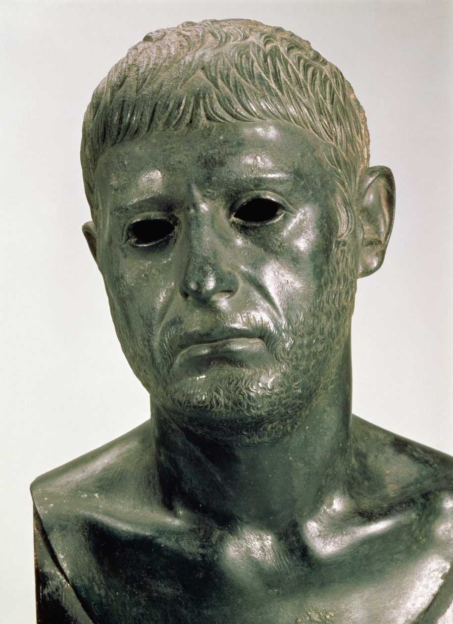 Egy ismeretlen római harcos portréja, Kr.u. 30-as évek (bronz) alkotó: Roman