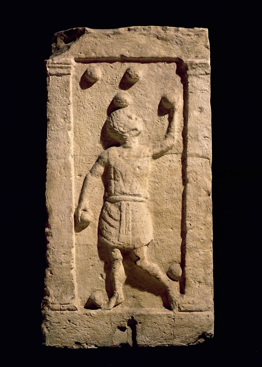 Zsonglőrt ábrázoló dombormű a Settimia Spica sztélájáról alkotó: Roman