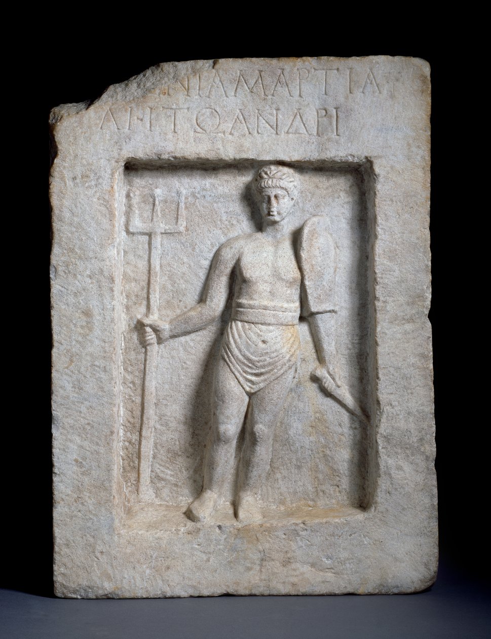 Gladiátor domborműve Szmirnából (márvány) alkotó: Roman