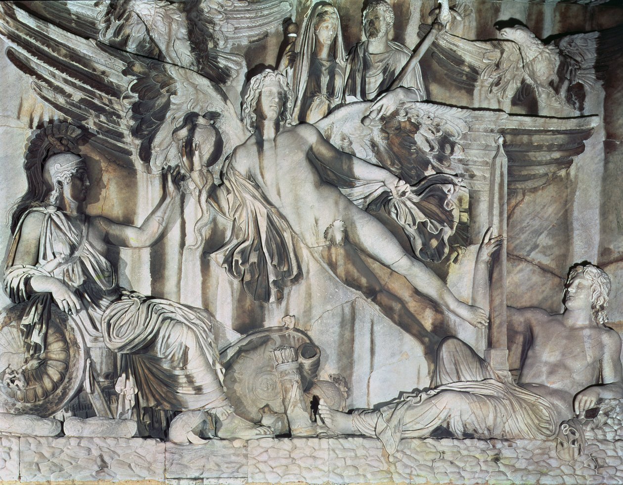 Antoninus Pius császár és felesége, Faustina apoteózisának domborműve, i.sz. 161 (márvány) alkotó: Roman