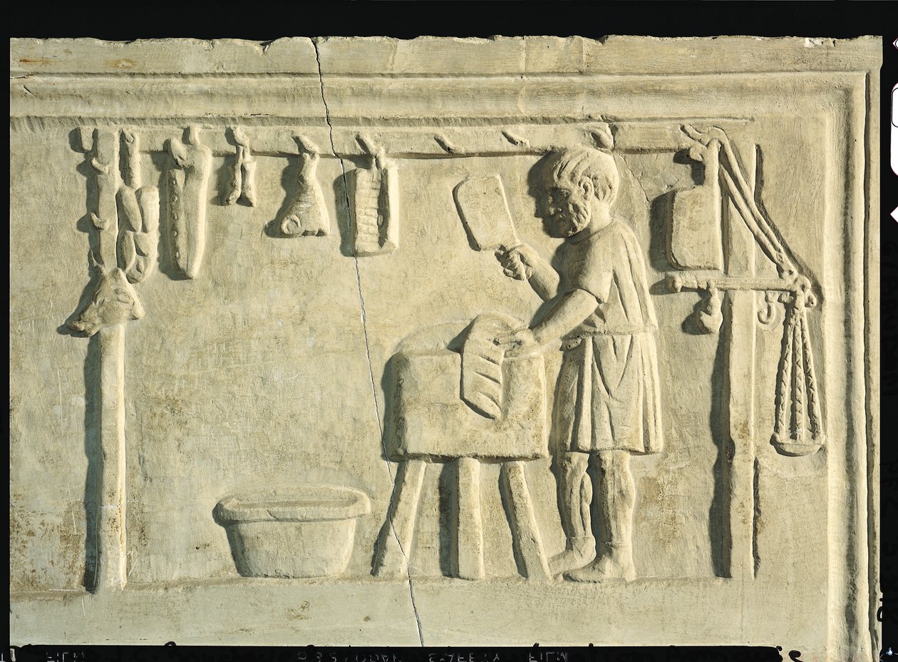 Római hentesek, domborműves kőrészlet 113294-ből alkotó: Roman