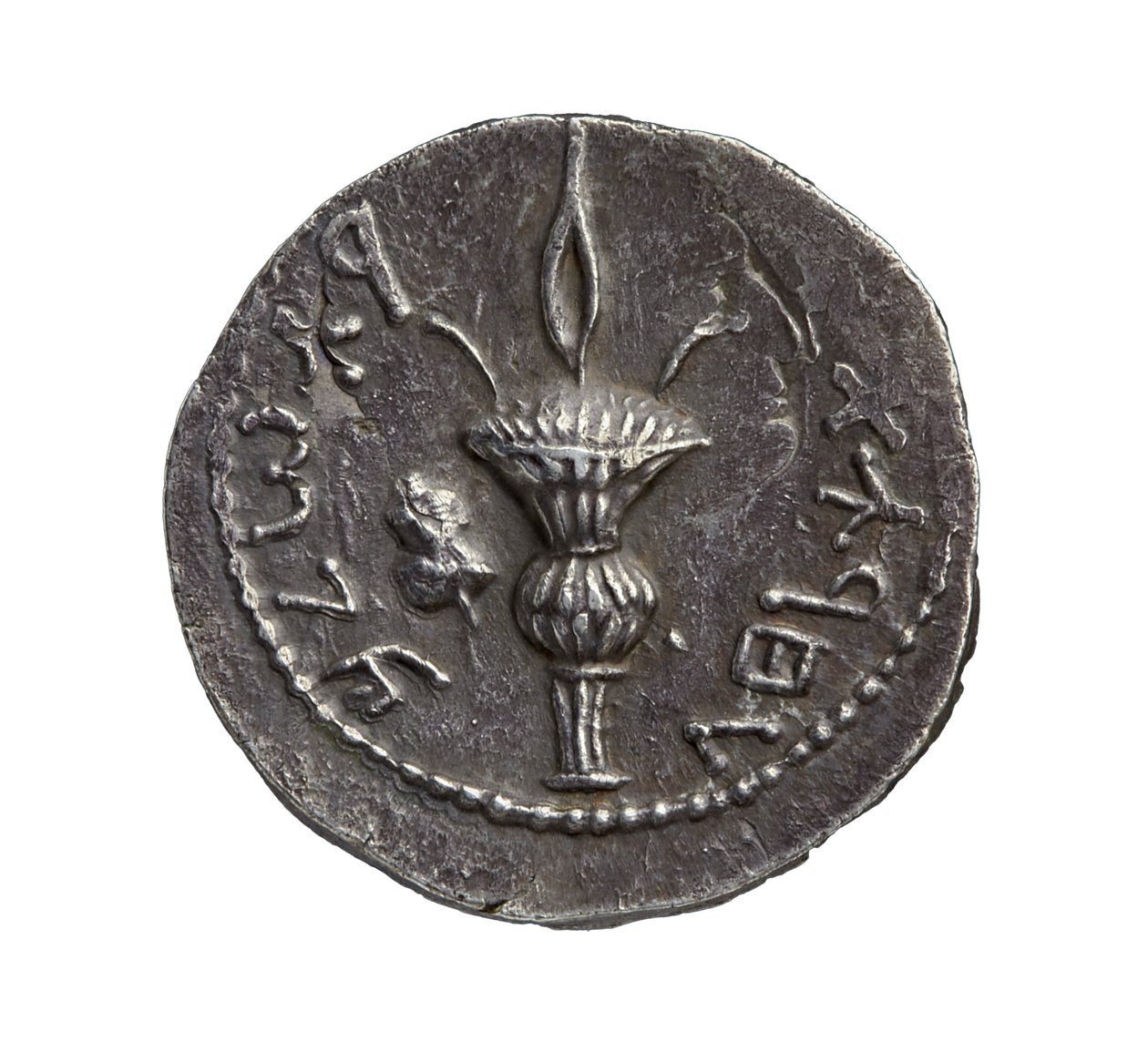 Római provinciális ezüstpénz Júdeából, Kr. u. 132 (ezüst) alkotó: Roman