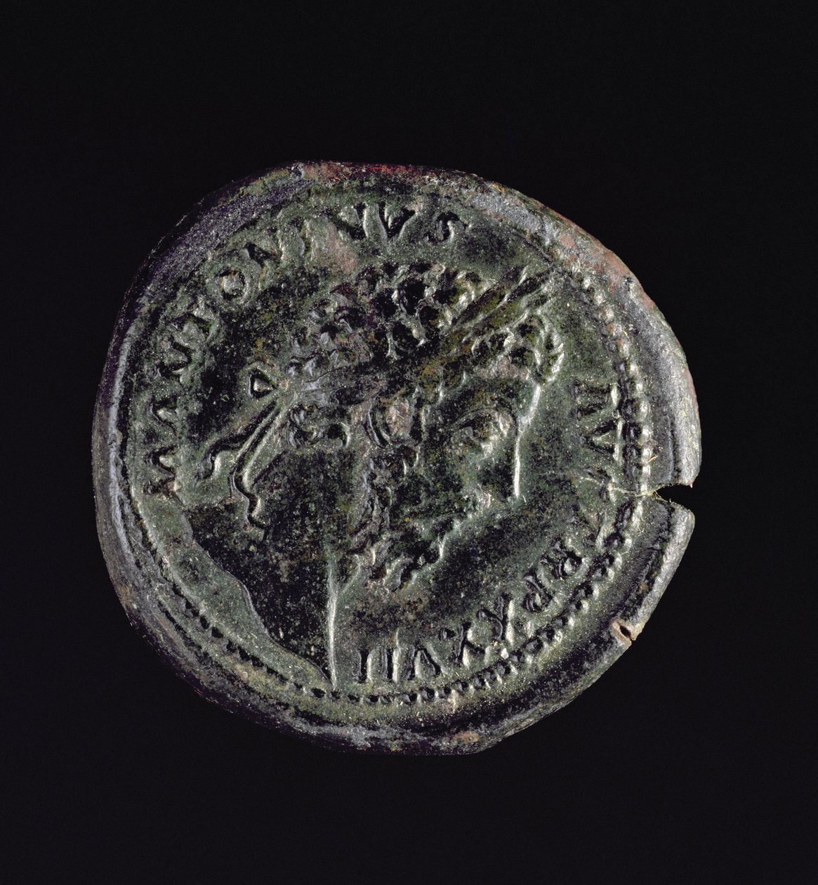 Sestertius (előlap) Marcus Aurelius (Kr. u. 161-180) verte Marcus Aurelius (121-180) fejével (a hátoldalt lásd: 119154) alkotó: Roman