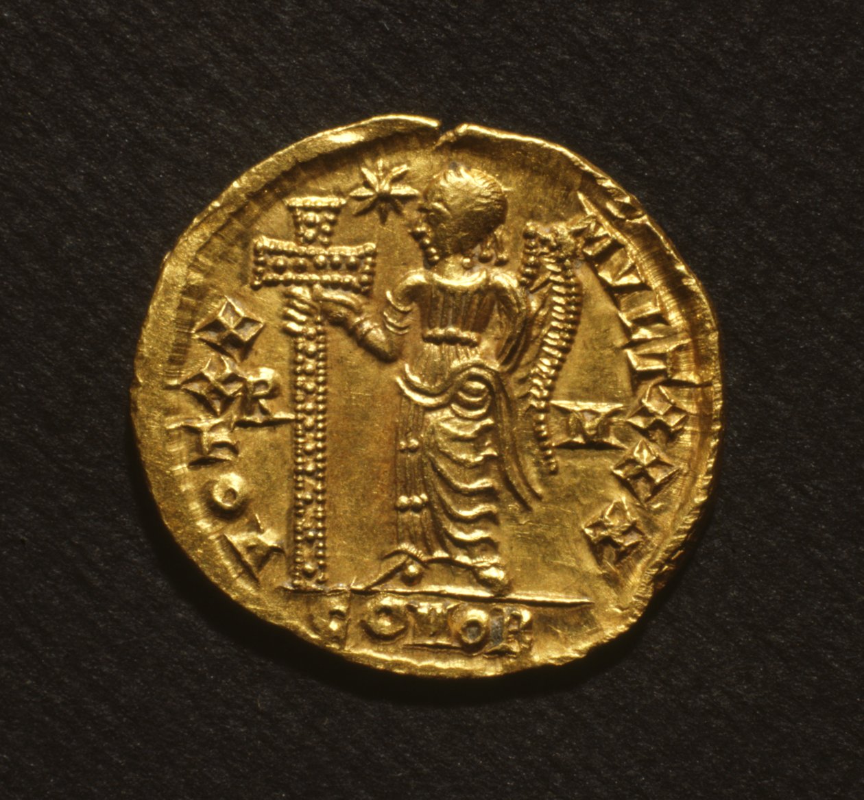 Solidus of Galla Placidia, 425-50 (arany) alkotó: Roman