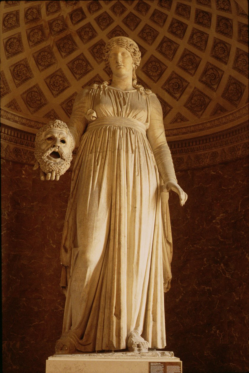 A Melpomene múzsa szobra, ie 50 körül (márvány) alkotó: Roman