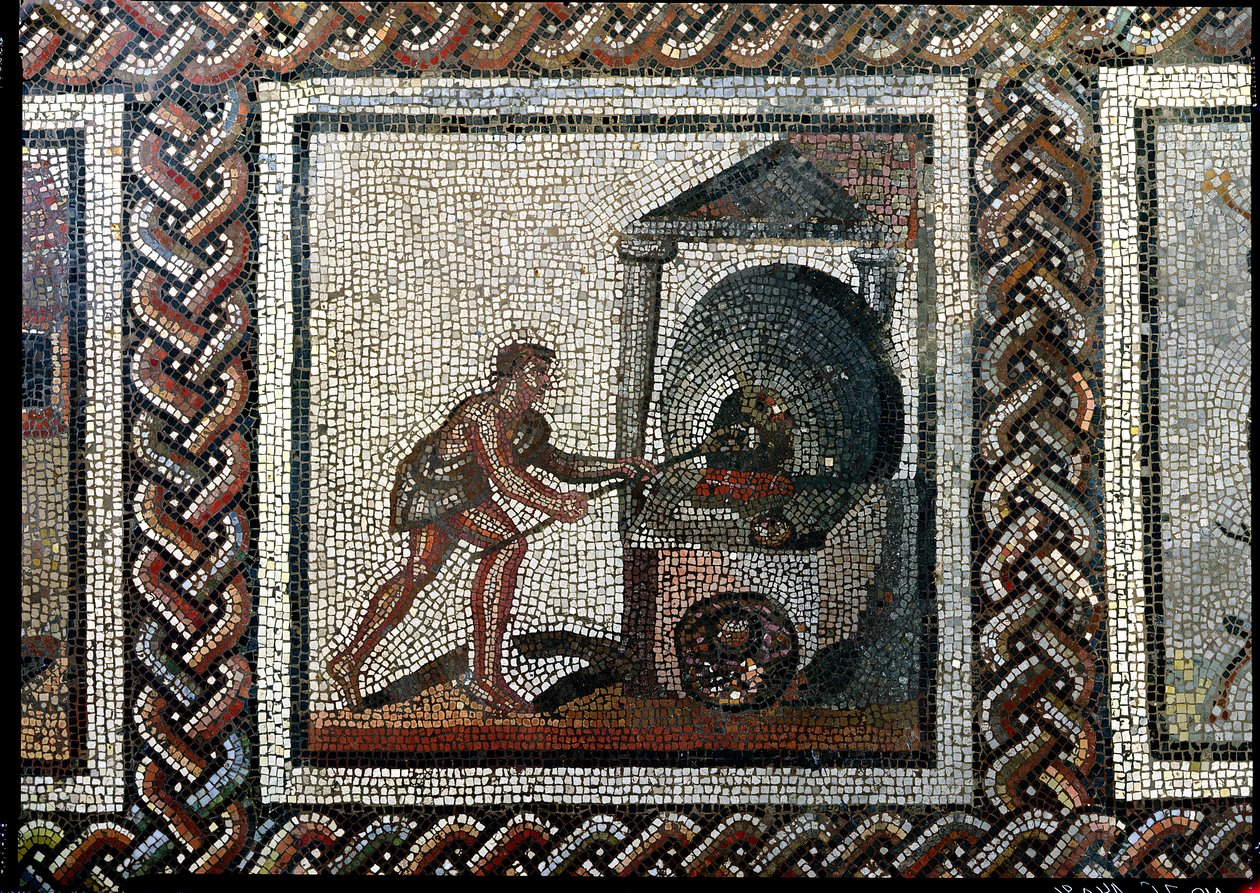 A sütő, Saint-Romain-en-Galból (mozaik) alkotó: Roman