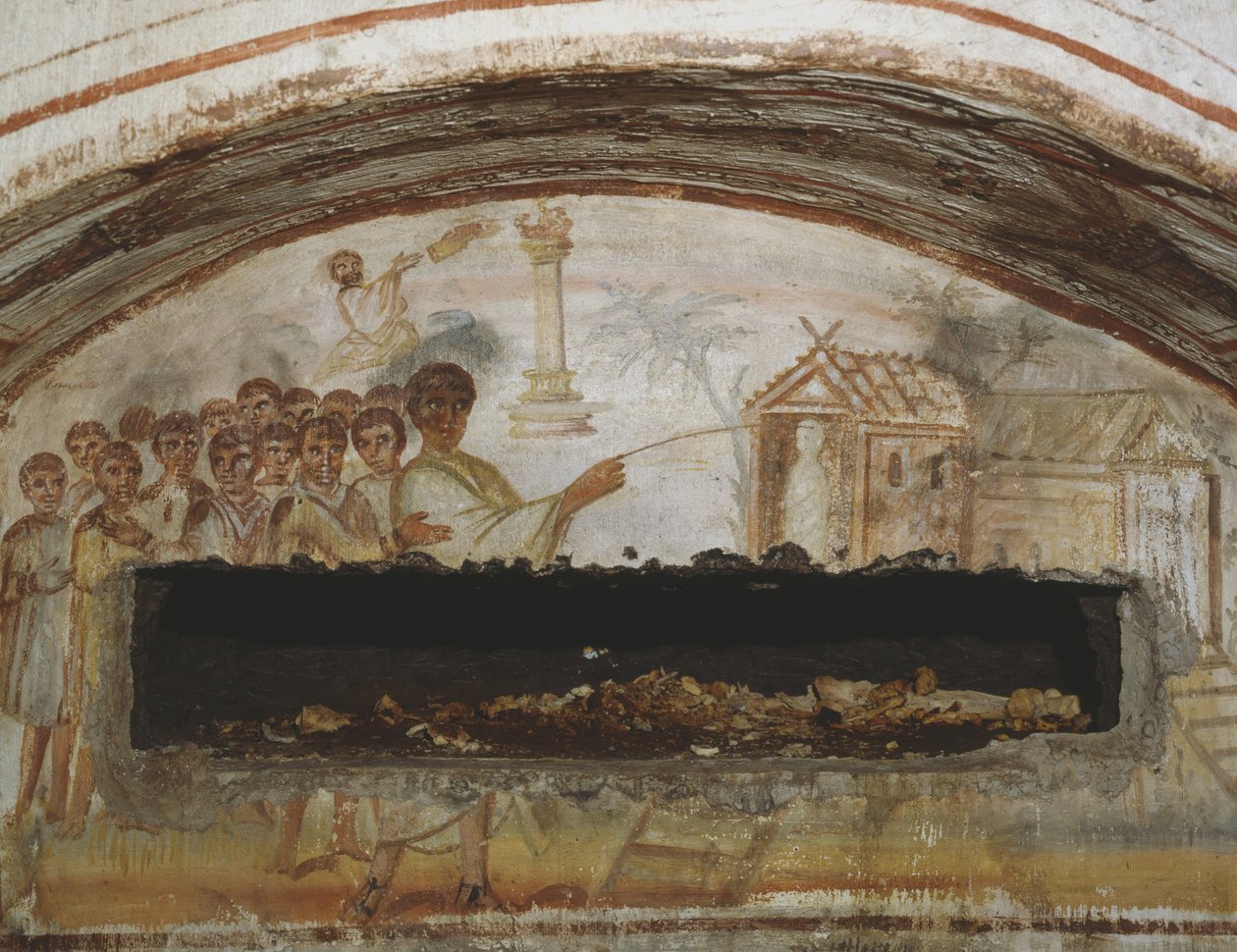 Lázár feltámasztása, a Via Latina katakombái, Róma alkotó: Roman
