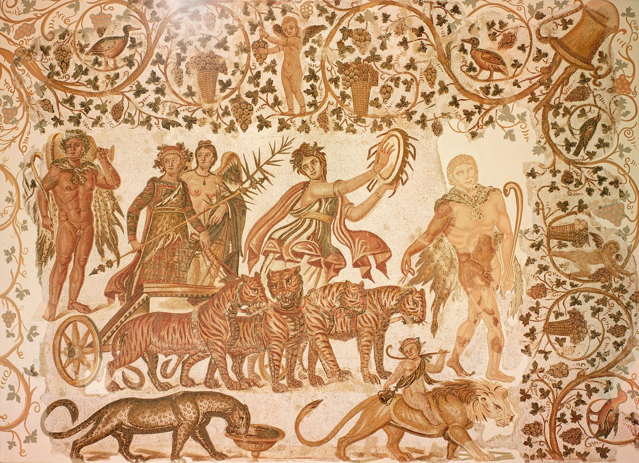 Dionüszosz diadala (mozaik) alkotó: Roman