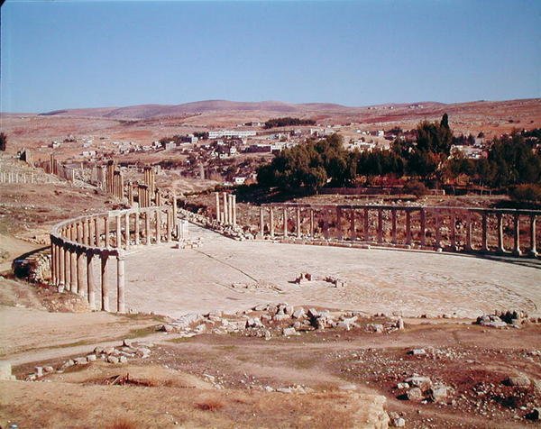 Kilátás a fórumra (Agora) alkotó: Roman