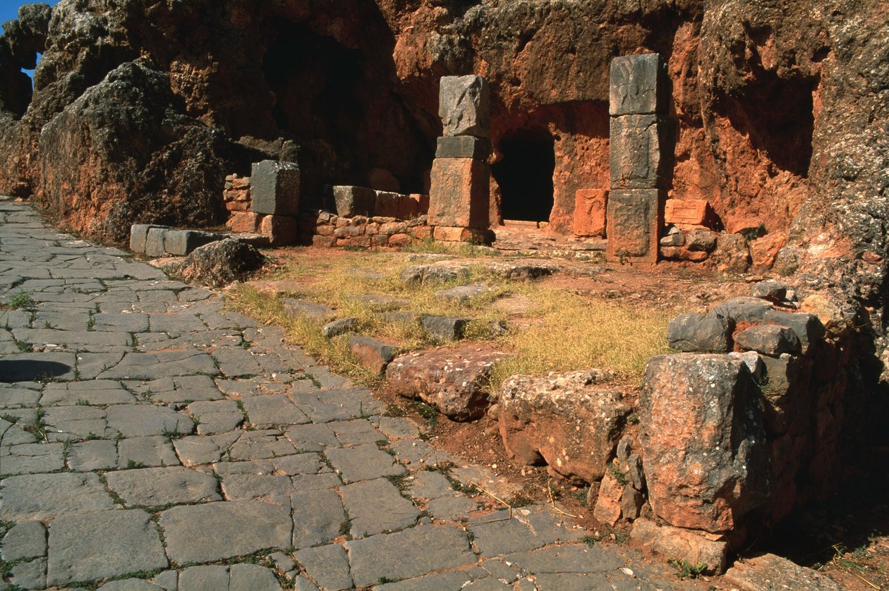 Kilátás a Cardo-ra és Mithras templomára alkotó: Roman