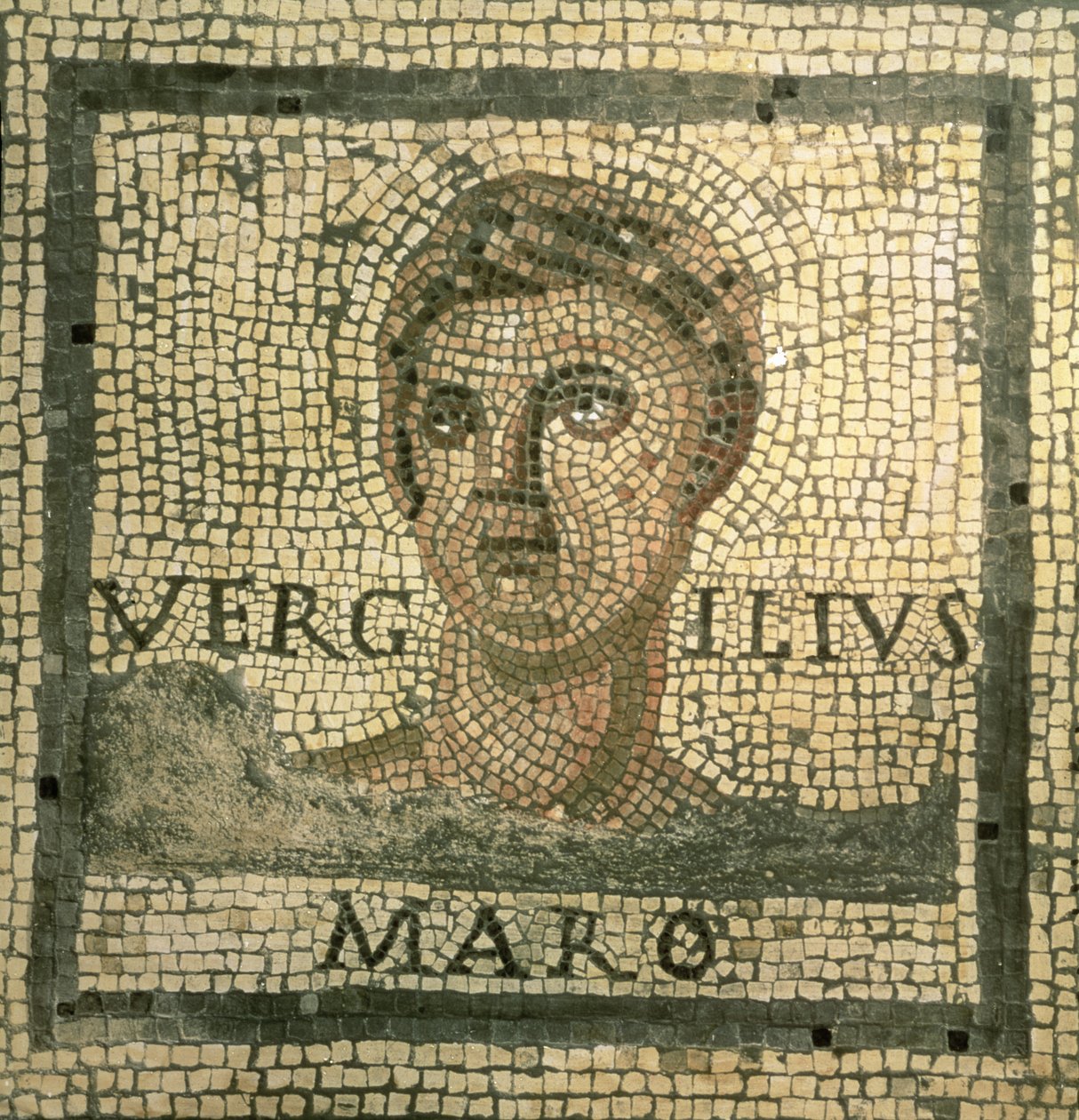 Vergilius (Kr. e. 70-19) (mozaik) alkotó: Roman