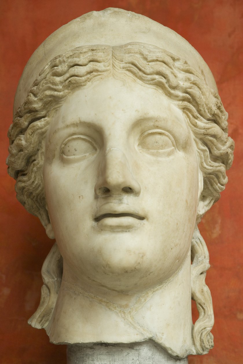 Diadémes nő, római birodalmi időszak (i.e. 30-500) (márvány) alkotó: Roman