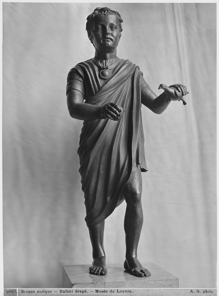 Fiatal fiú madárral, késői republikánus (bronz) alkotó: Roman