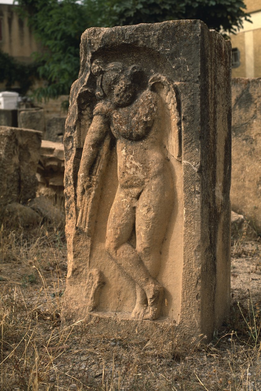 Szárnyas alakot ábrázoló sztélé alkotó: Roman Imperial Period