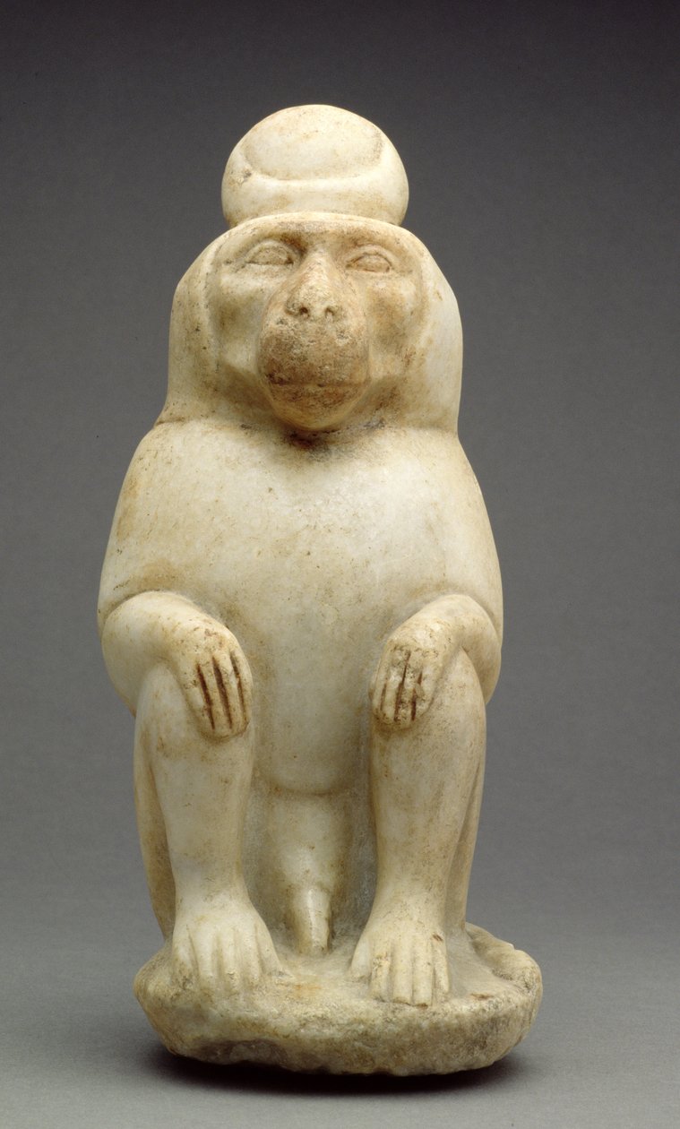 Thoth isten páviánja (márvány) alkotó: Roman Period Egyptian