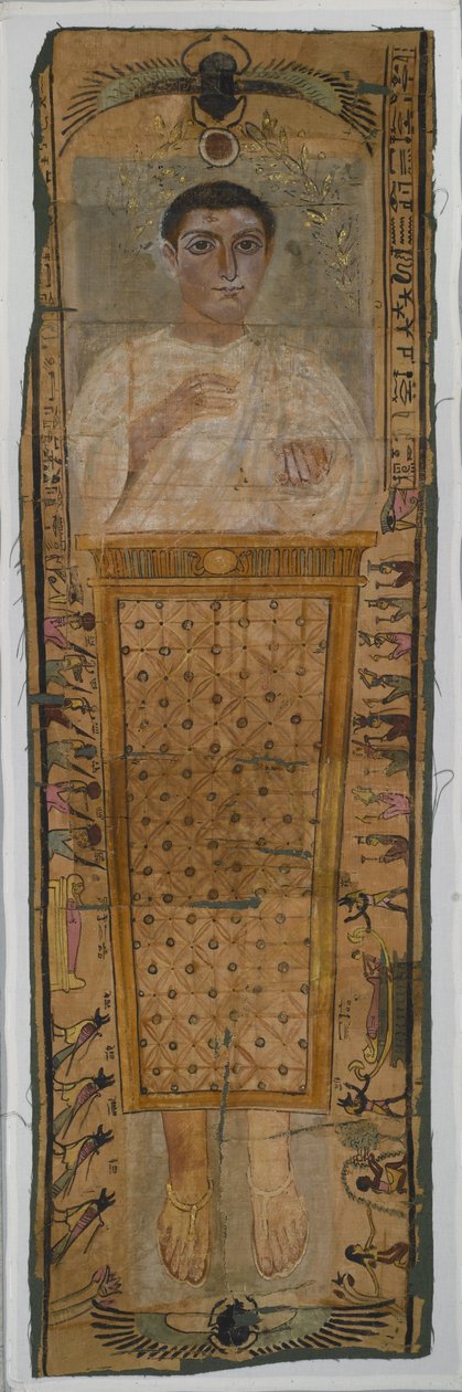 Neferhotepnek, Herrotiou fiának, igényesen festett lepel, i.sz. 100-225 (festett vászon) alkotó: Roman Period Egyptian