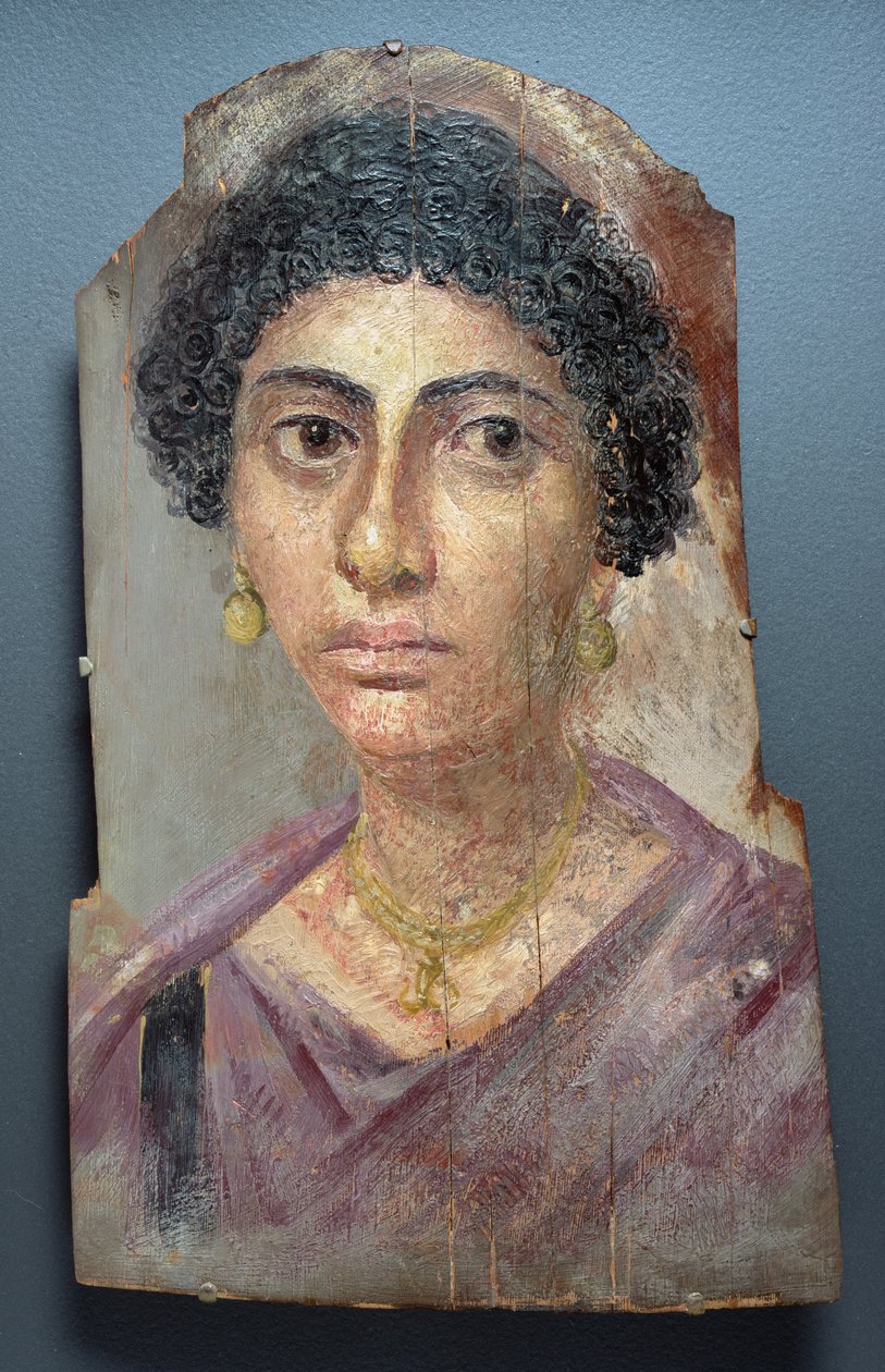 Temetési női portré, Kr. u. 100-05 (enkausztikájú fára) alkotó: Roman Period Egyptian
