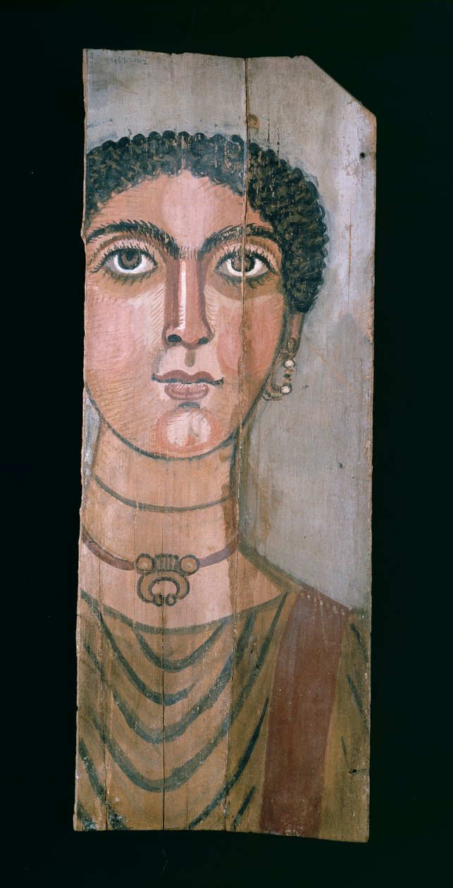 Múmiaportré, i.sz. 90-110 (festett fa) alkotó: Roman Period Egyptian