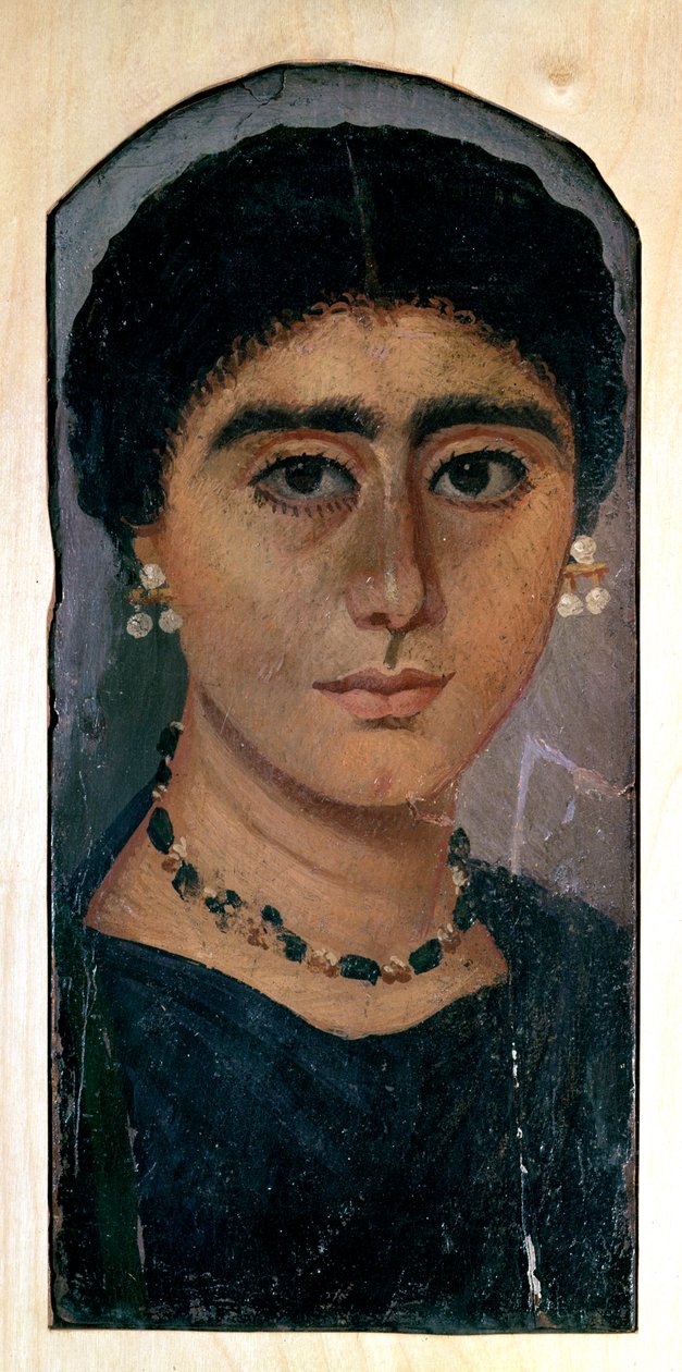 Női portré, Fayumból, 1-4. század (enkausztikus viasz fára) alkotó: Roman Period Egyptian