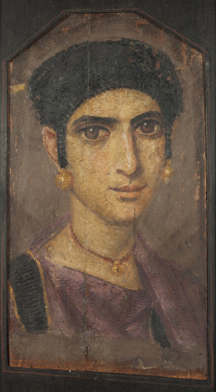 Fiatal hölgy portréja, Fayumból, Kr.u. 2. századból alkotó: Roman Period Egyptian