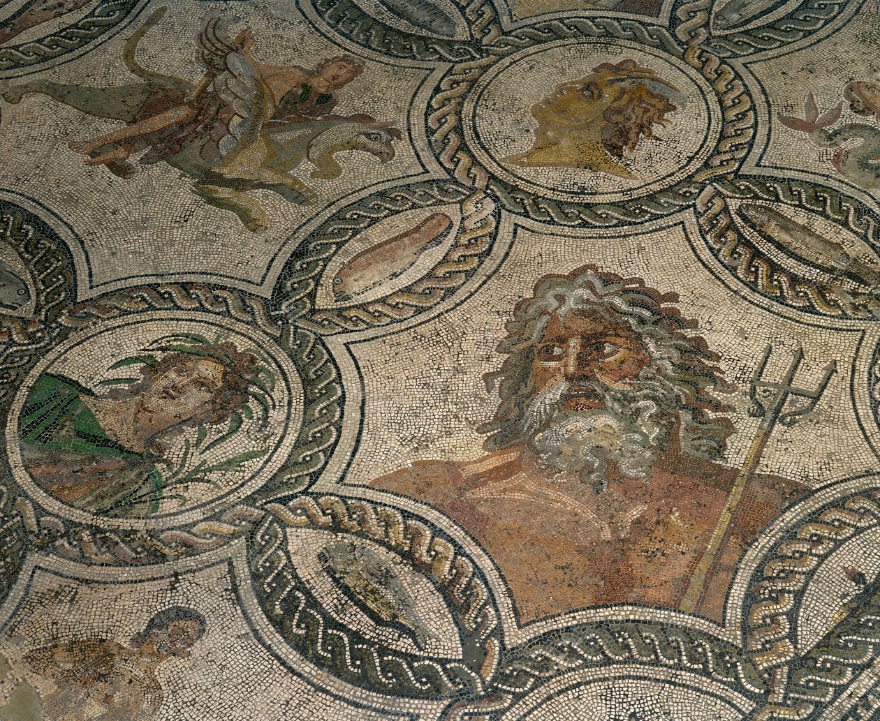 The Seasons (részlet), polikróm mozaik alkotó: Roman Roman
