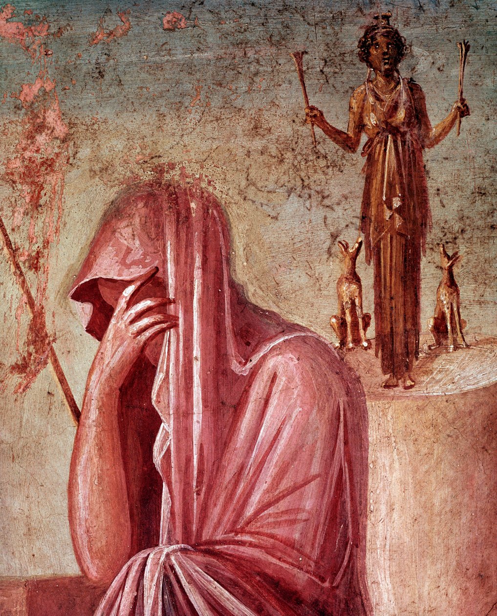 Agamemnon, Iphigenia feláldozásában (freskó alkotó: Roman